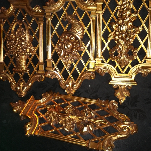 4 DART INC. FOUR SEASONS GOLD WALL HANGINGS - Picture 1 of 15